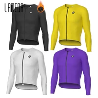 LAMEDA-Camiseta térmica de ciclismo para hombre, chaquetas de lana de manga larga para invierno, ropa para bicicleta con bolsillos traseros, camiseta para bicicleta de montaña y carretera