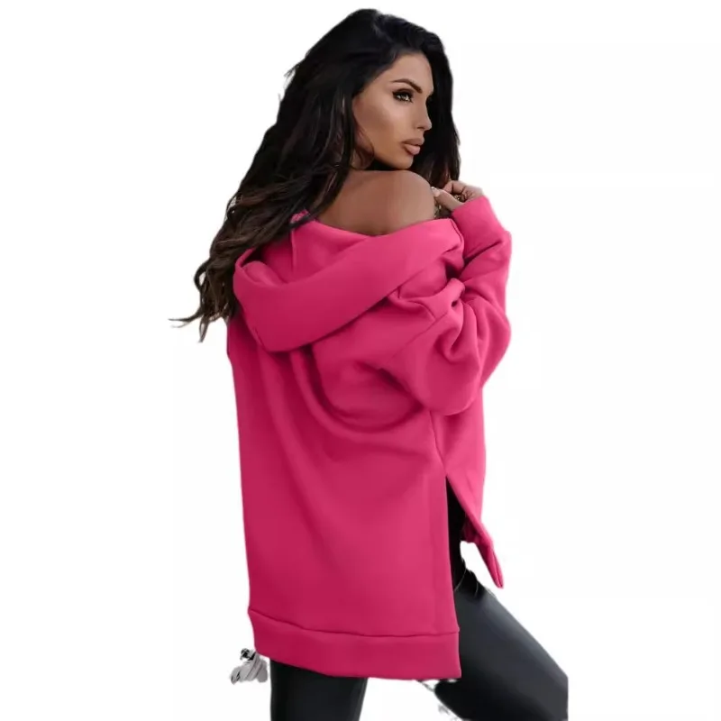 Damskie bluzy na jesień i zimę 2025, nowa moda, codzienne polarowe kardigany z kapturem, luźne kurtki damskie, topy.