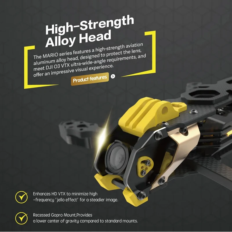 SpeedyBee Mario5 Mario 5 KIT de marco DC avanzado para O4 PRO Unidad de aire VTX RC FPV Dron de carreras de estilo libre Quadcopter DIY