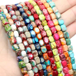 5-7 MM Natural Sea Sediment Stone Cube Loose Spacer Beads For Jewelry  Making DIY Bracelet Necklace Earring Accessories