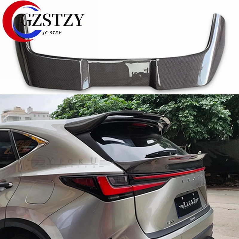 Car Styling Carbon fiber CAR REAR WING TRUNK LIP Middle SPOILER FOR LEXUS NX NX200 NX200t NX300h 2022 2023 Auto Roof spoiler