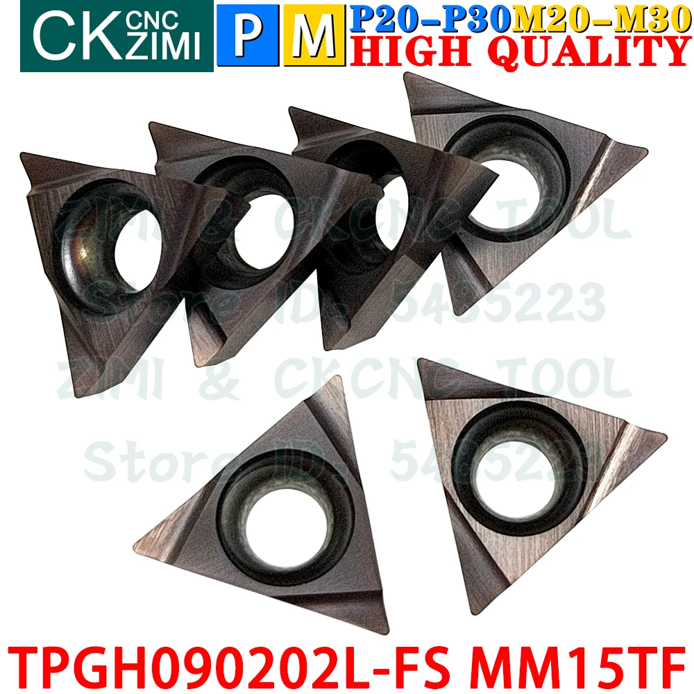TPGH TPGH090202L-FS MM15TF TPGH 090202L FS MM15TF Inserções de carboneto Ferramentas de pastilhas de torneamento de mandrilamento fino Inserções de Máquina TPGH TPGT Barra de Mandrilamento Ferramentas de corte de torno