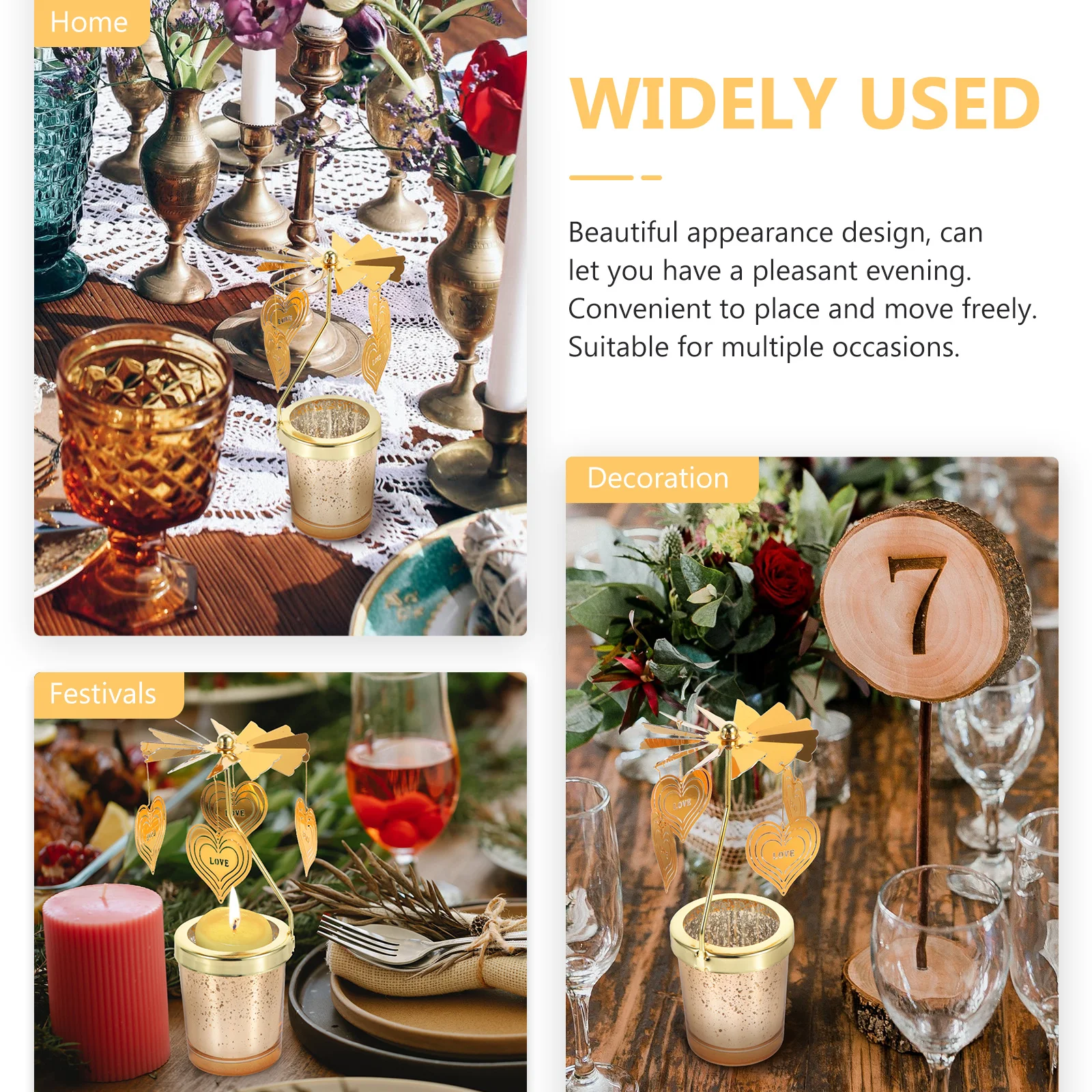 

Rotating Candlestick Creative Romantic Candlelight Dinner Decoration Exquisite Table Decor Holder Party Home Decoration