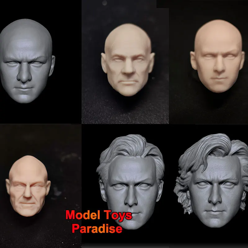 

Неокрашенная DIY масштаб 1/12 для мужчин, солдат профессор X, белая модель головы Ph.D, голова супергероя, подходит для 6-дюймовой экшн-фигурки, тела