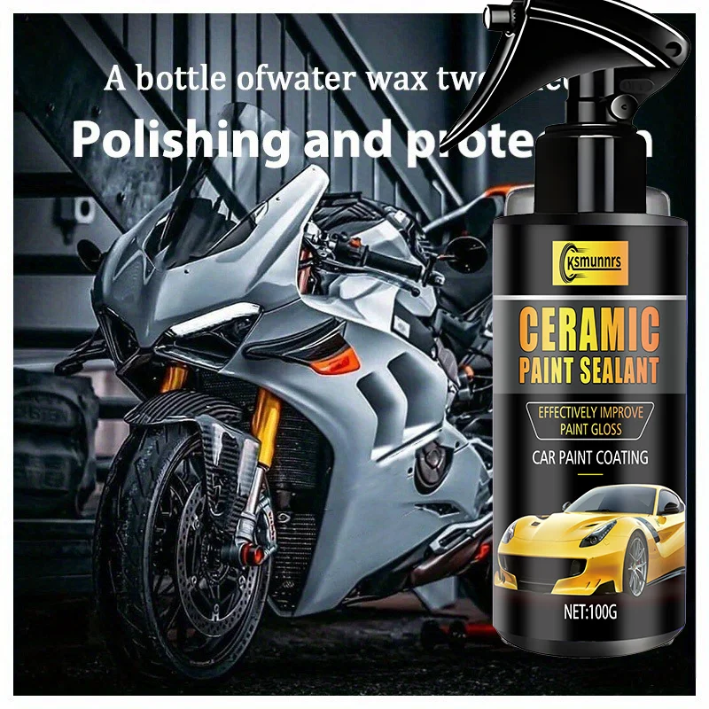Multifunctional Motorcycle Polish | 100ml Fast-Acting Wax for a Glossy Finish and Protection | Long-Lasting Shine and Fade Resis