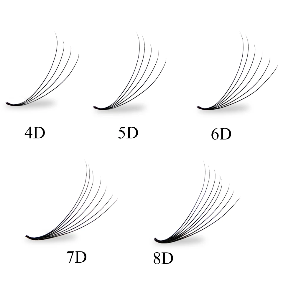 AGUUD XL Tray 480 Fächer Super Schmale Fächerwimpern mit Dünner Spitze Vorgefertigte Wimpernfächer 4D 5D 6D 7D 8D Russische Volumen-Wimpernverlängerung Make-up – Detail 4