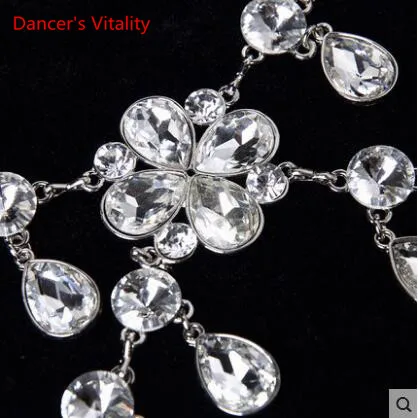 Rhinestone di cristallo Camelia Vestito Da Donna Cintura Danza Del Ventre Catena di Vita di Fiori In Argento Volpe di Disegno Del Cuore di Trasporto libero