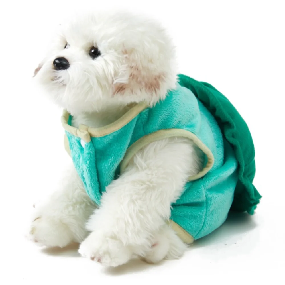 Puppy Vest Turtle Shaped Dog Cosplay Costume Funny Cute Cat Clothing Soft Comfortable Pet Clothes Dress Up Supplies