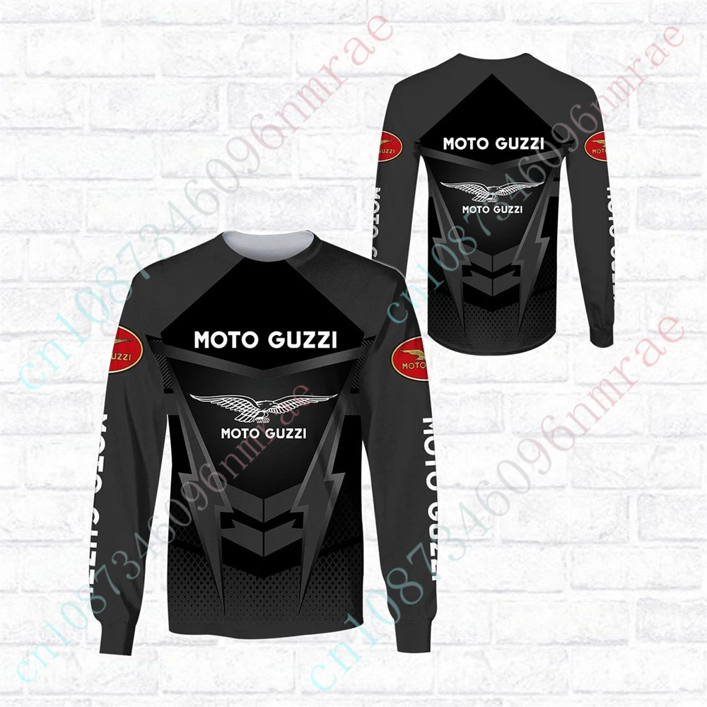 Moto Guzzi Sweatshirt Anime T Shirt For Men Women Casual O Neck Long Sleeve Luxury Oversized T-shirt Unisex Clothing Custom Logo