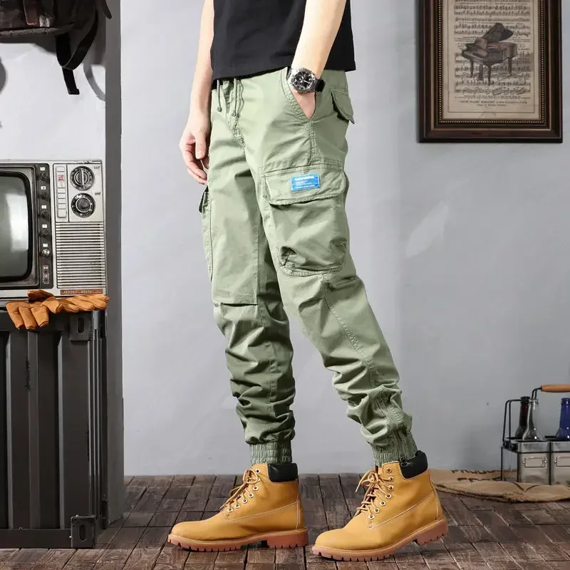 Trekking Autumn Male Trousers Motorcycle Khaki Brown Men's Cargo Pants Biker Nylon Cotton With Wholesale High Quality Street