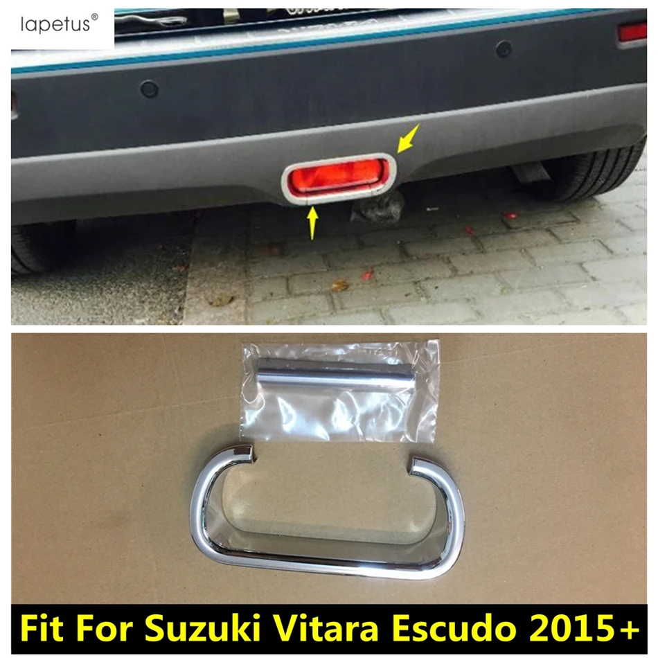 

2Pcs Car Rear Tail Bumper Brake Parking Light Lamp Frame Cover Trim ABS Chrome Accessories For Suzuki Vitara Escudo 2015 - 2018