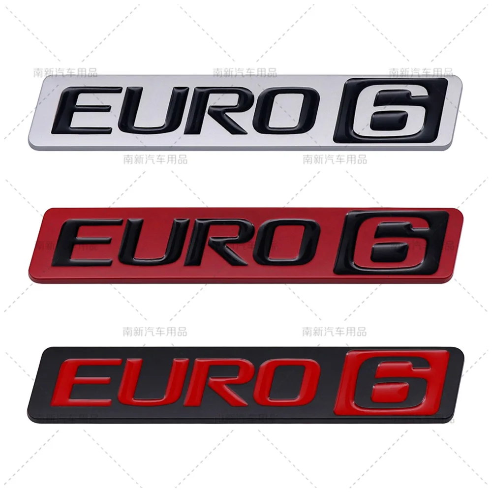 EURO6 Labeling Applicable to Volvo Emblem Displacement Labeling Trunk Body Side Fender Labeling Car Sticker Emblem