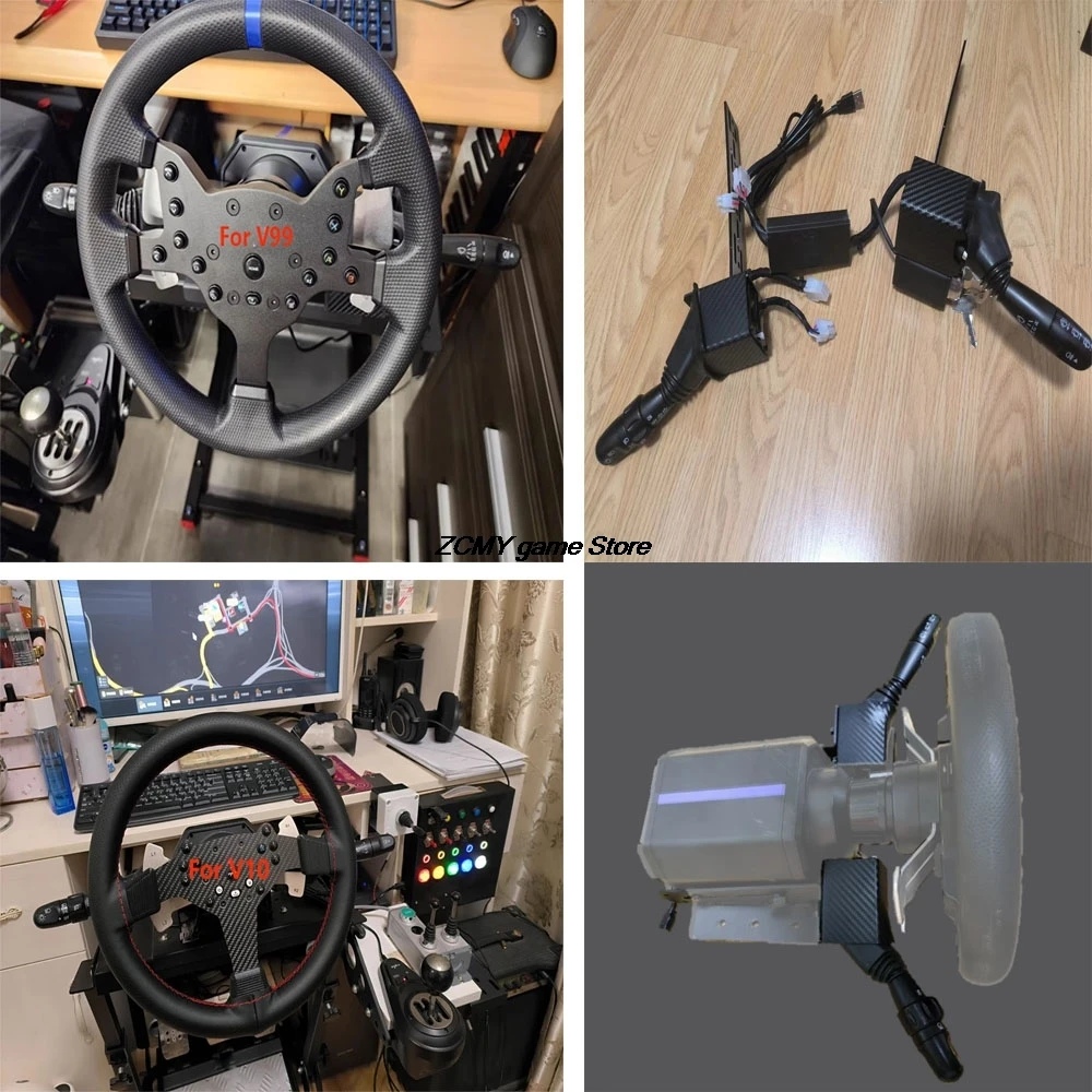 

Racing Simulator Steering Wheel Key start Turn Signal Wiper Adapter For PXN V10 /V99/V10 Pro For ETS2