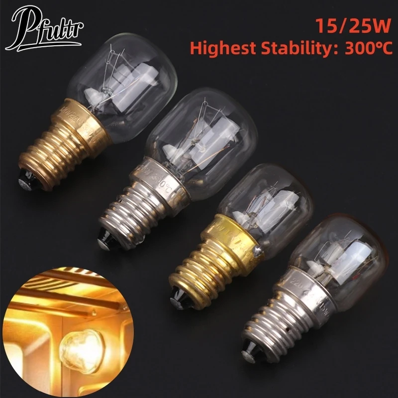 

High Temperature Bulb 120/220V 15W 25W E14 300 Degree T22 Microwave Oven Light Bulbs Steamer Lamp Bulbs Salt Light Bulb