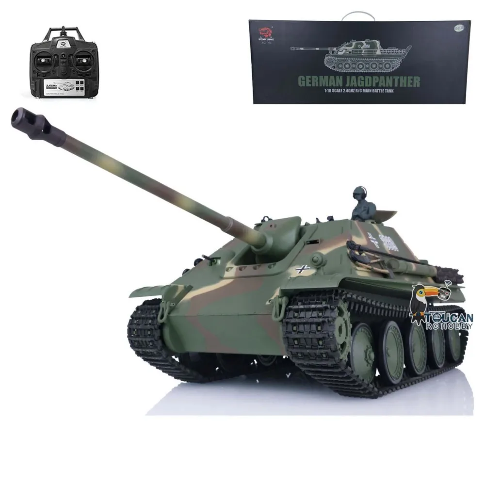 2,4G Heng Long 1/16 escala 7,0 versión de plástico Jadpanther RTR RC tanque modelo 3869 coches Radio Control Panzer vehículo regalos TH17437