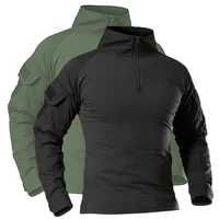 Camisetas tácticas para senderismo al aire libre para hombre, camisa de combate militar del ejército CP de camuflaje de manga larga para caza y escalada, ropa deportiva de algodón