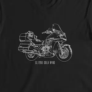 GL1200 T-Shirt Con Ritratto Di Ala D'oro