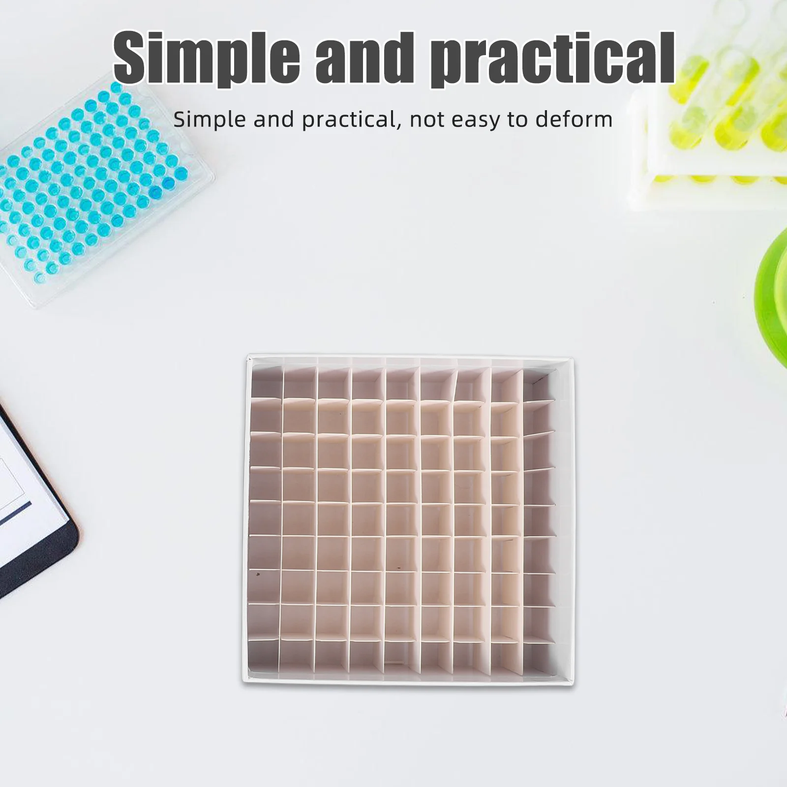 

Lab Freezer Box Cardboard Durable Flip Top Lid Sample Storage Cryogenic Vial Tube Holder Freezing Containers Small Containers