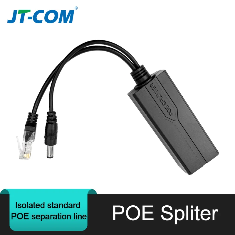 POE Splitter 48V To 12V IEEE802.3af/at Standard 10/100M POE Connector Extender Injector for IP Camera