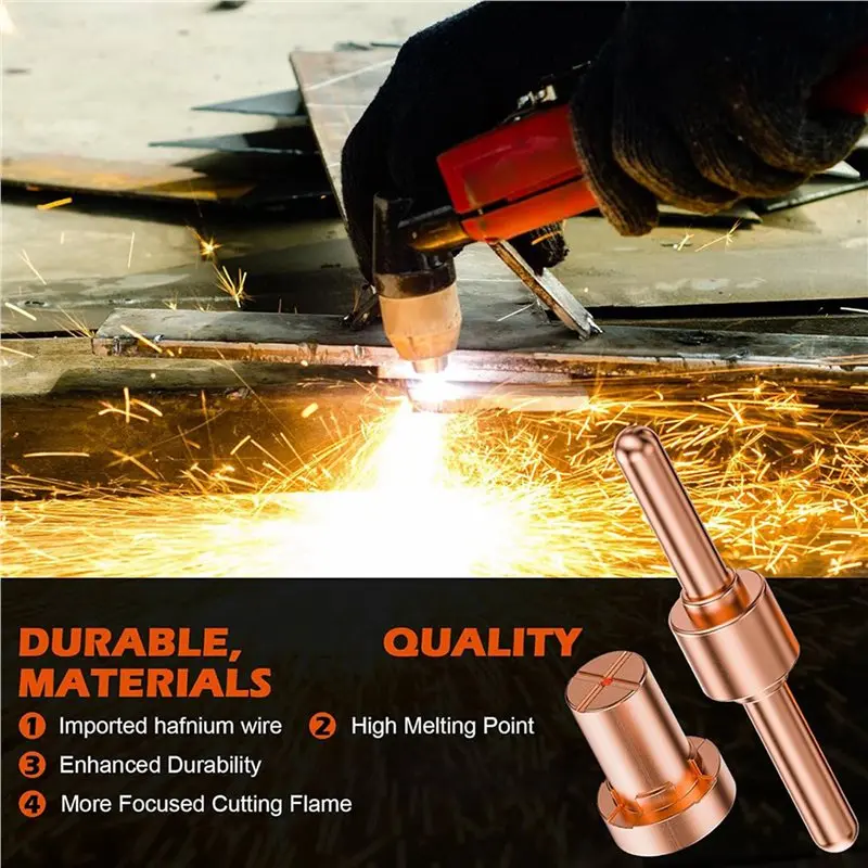 ABNL 120PCS PT31 Plasma Cutter Consumables, High-Quality Cutting Performance Nozzles, Electrodes & Tips For CUT-40, CUT-50