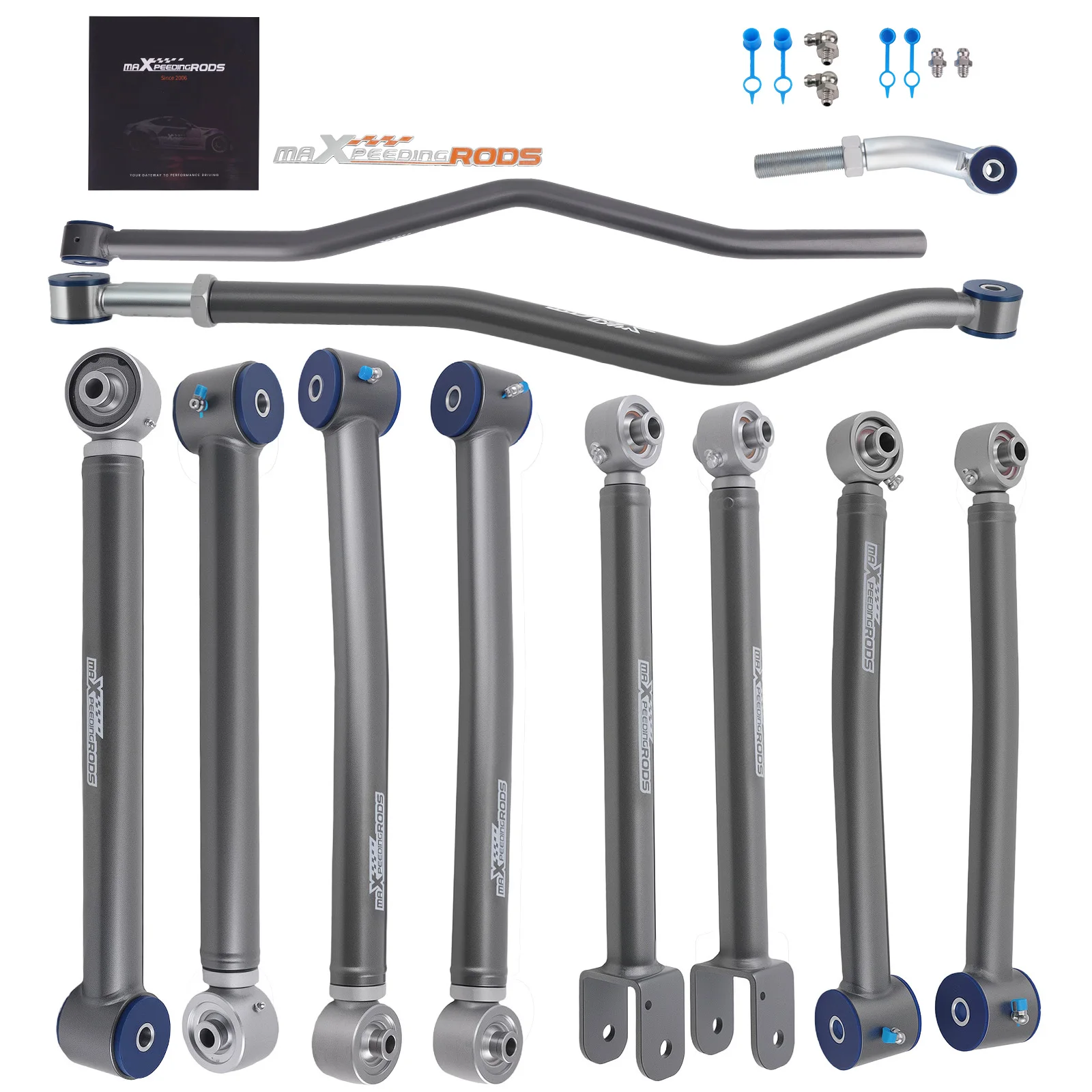 Front Rear Control Arm + Track Bar For Jeep Wrangler JK 2007-2018 0-6