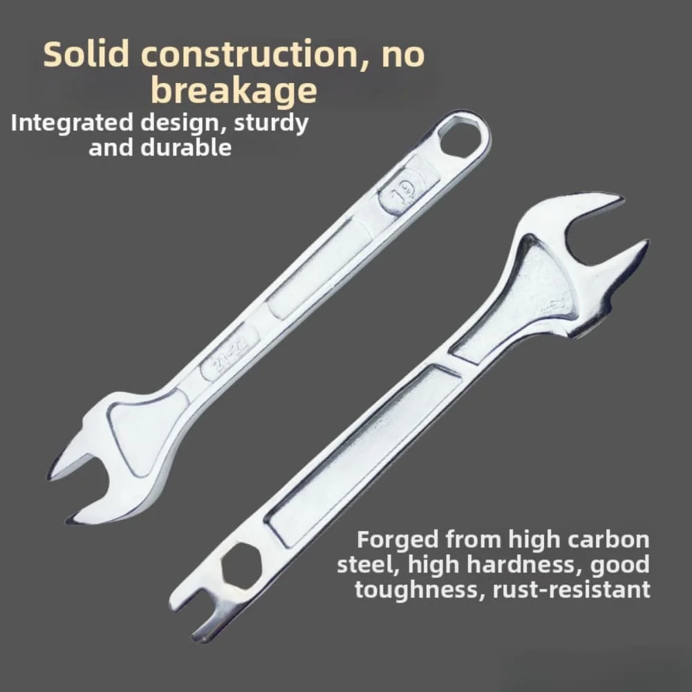 

Набор ключей для леса из 4 предметов с конструкцией из хром-ванадиевой стали и кожаным чехлом с петлей для ремня для защиты инструмента