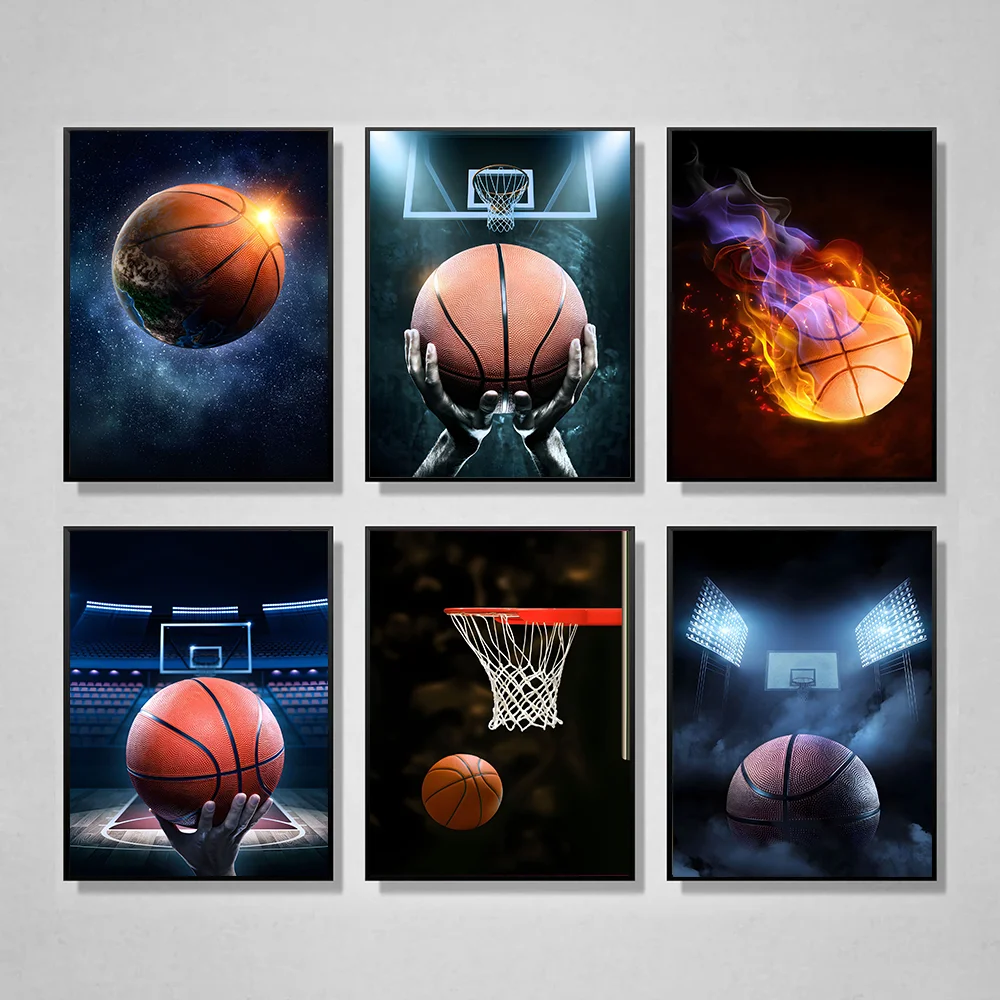 Basketball Wall Art Canvas Painting Boys Room Decor Kids Room Art Modern Posters And Prints Home Decor Unframed