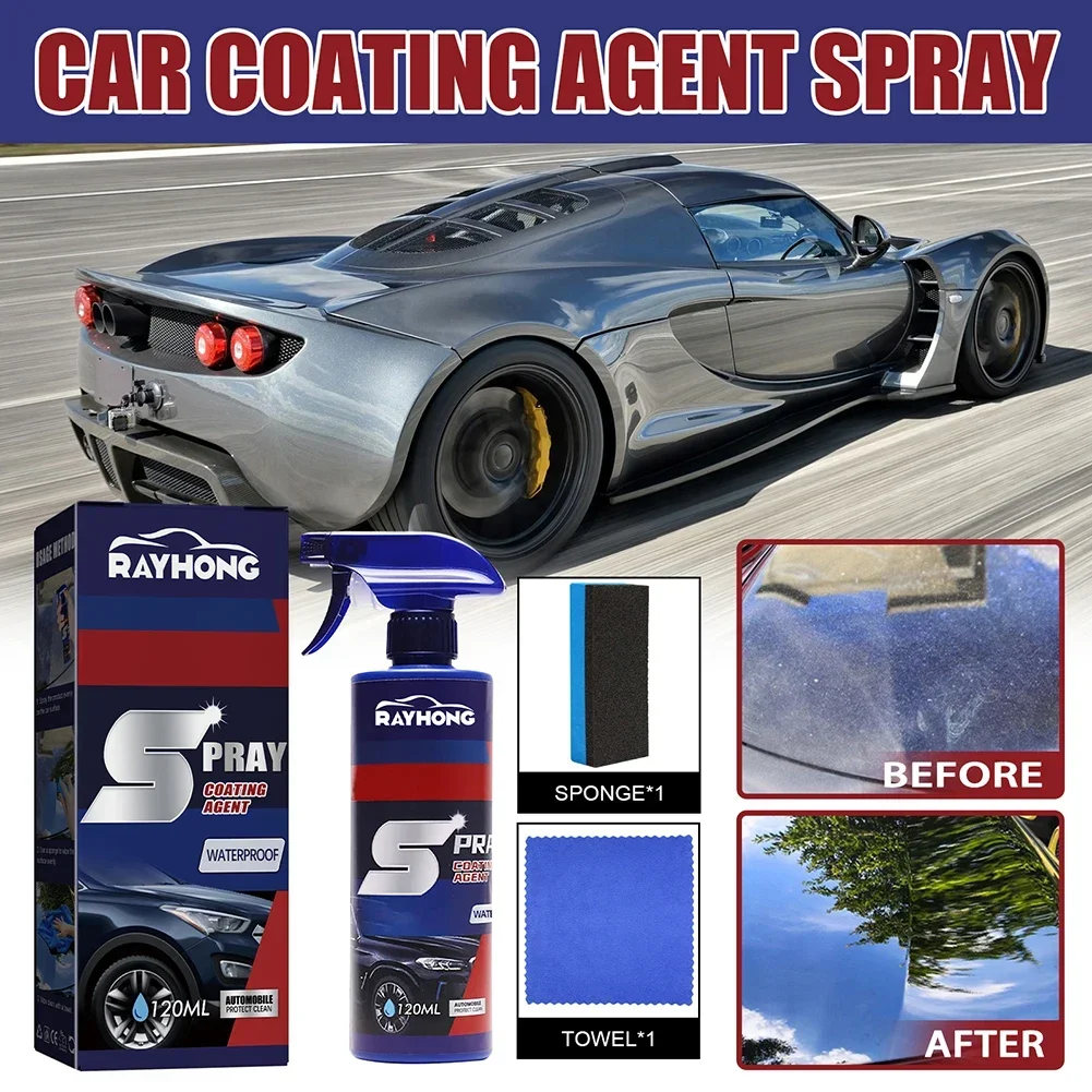 Ceramic Car Coating Spray High Protection 120ml Quick Auto Coating Spray Eliminate Dirt Stain Scratch Nano Repair Spray