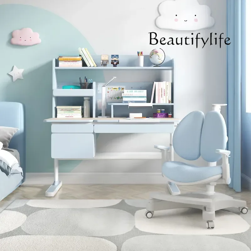 

Children'S Table And Chair Set Primary School Student Desk Home Writing Desk Can Be Raised And Lowered