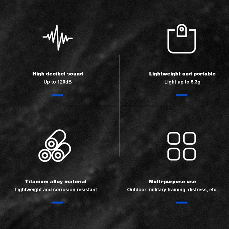 Умный однотрубный свисток из титанового сплава, практичный портативный элегантный уличный инструмент, подвеска, брелок для ключей, аксессуары