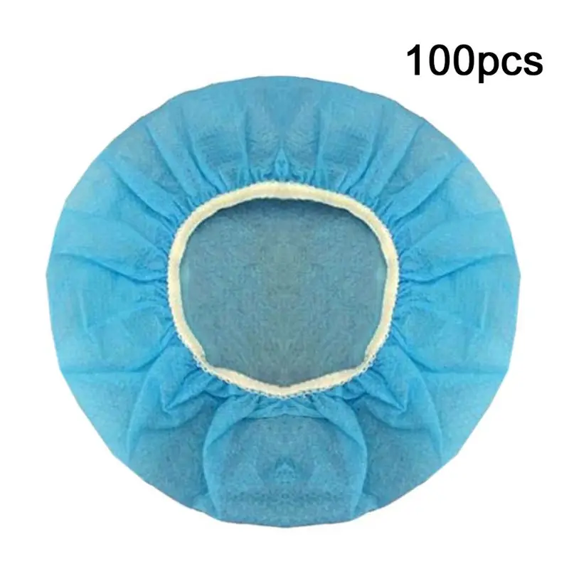 100 Pcs Disposable Headphone Cover Non Woven Hygienic Dustproof Sweatproof Ear Pad Netbar Internet Cafe On-Ear Headsets