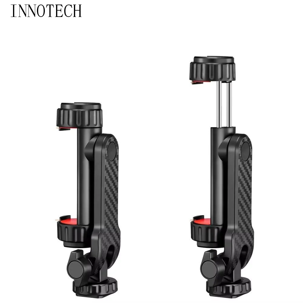 

360 ° Вращающийся штатив для телефона с двойным креплением Cold Shoe, вертикальный держатель для мобильного телефона, регулируемый универсальный кронштейн