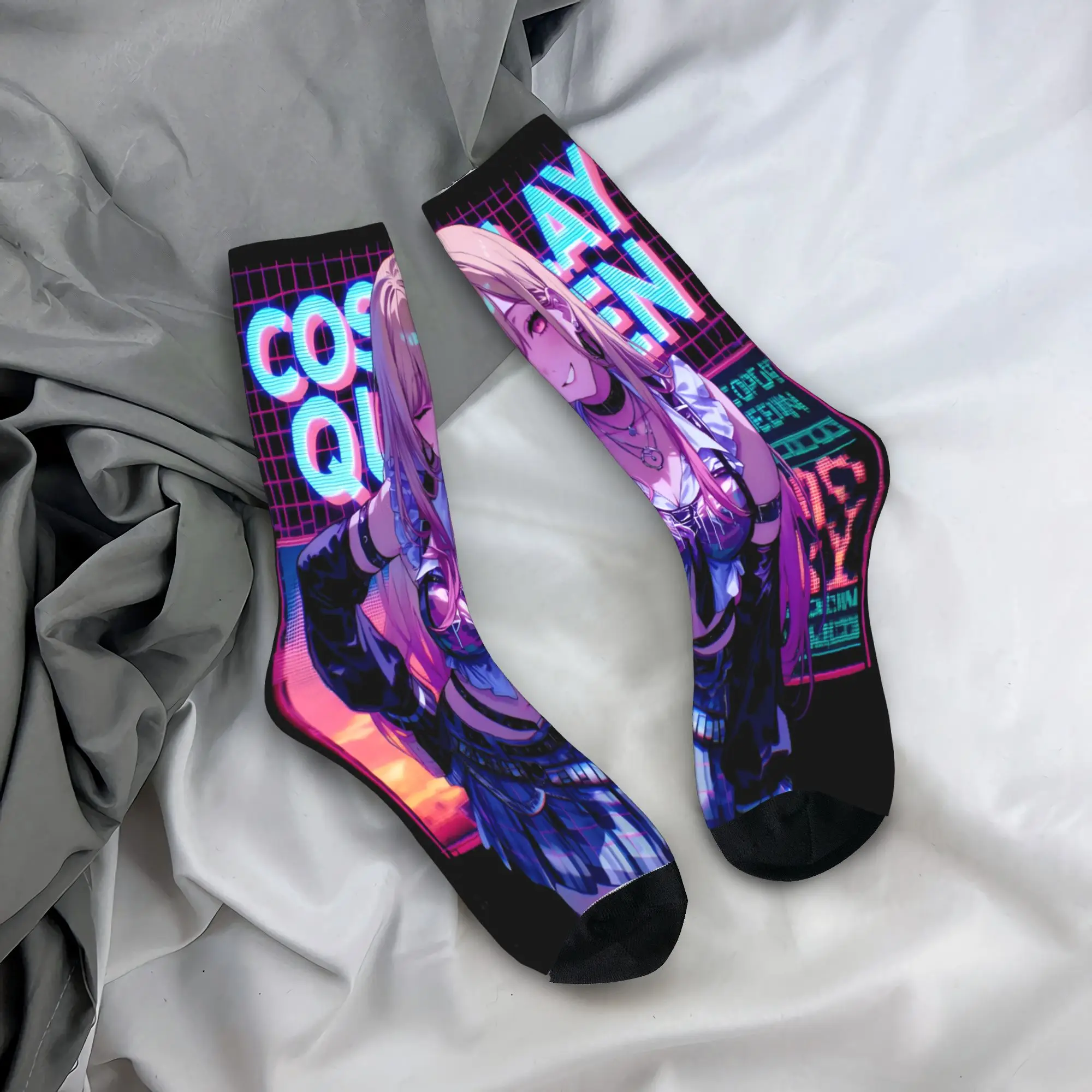 

Marin Kitagawa Cosplay Queen Fan Art Stockings Men Socks Medium Soft Korean Socks Winter Outdoor Non Slip Printed Socks Gift