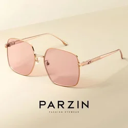 PARZIN 여성용 직사각형 선글라스, 여성용 패션 선글라스, 자외선 차단, 8352