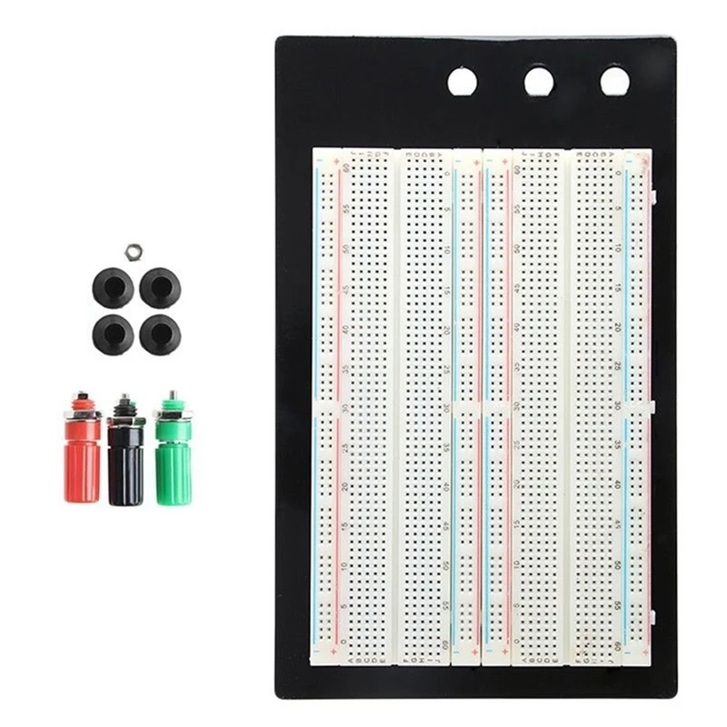 Solderless Breadboard Protoboard Breadboard 1660 Positions Multifunctional Convenient Portable ZY-204 With Banana Jacks