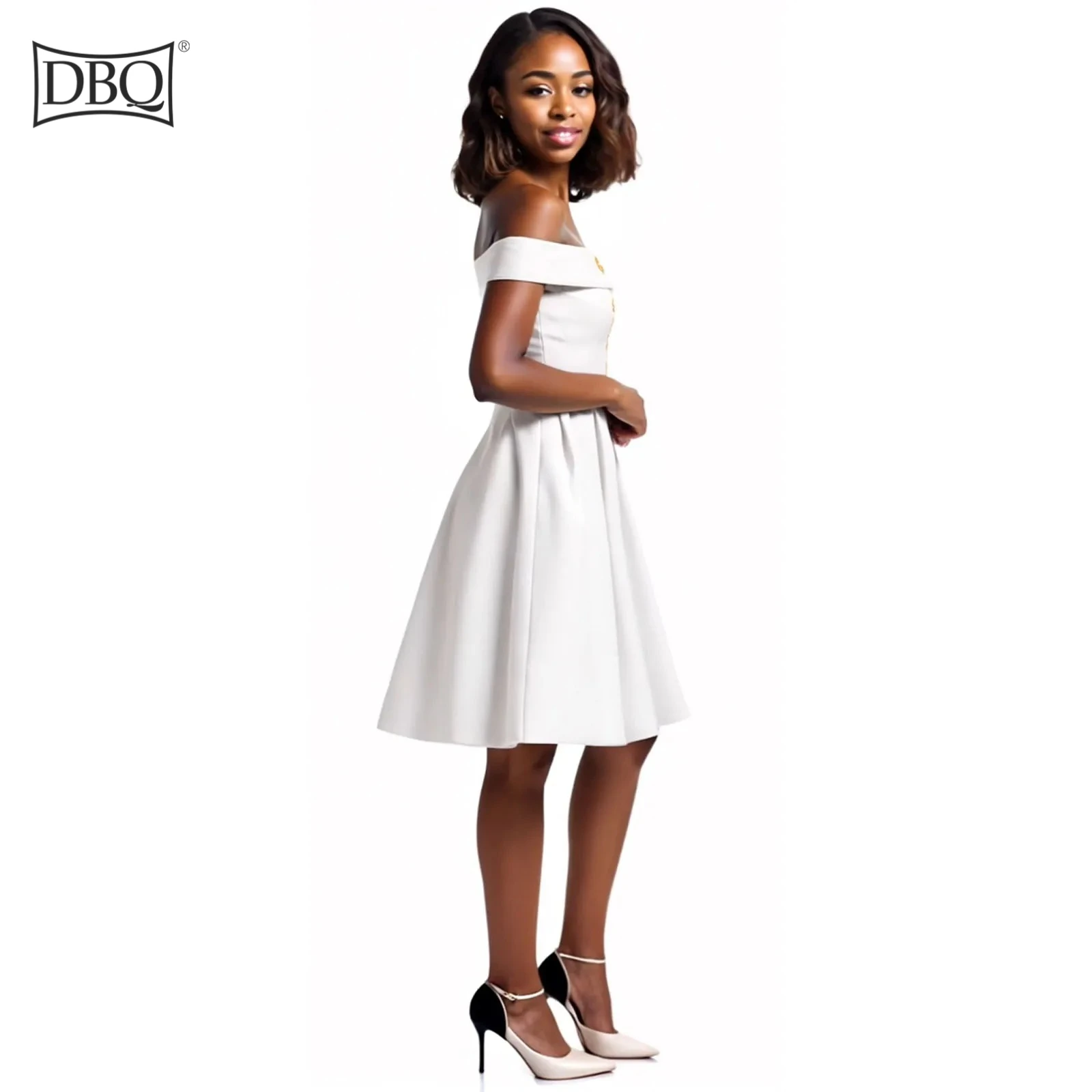 DBQ 아프리카 여성 드레스 오프 숄더 Boho 드레스 랩 프릴 밑단 벨트 A 라인 미디 플로위 42020