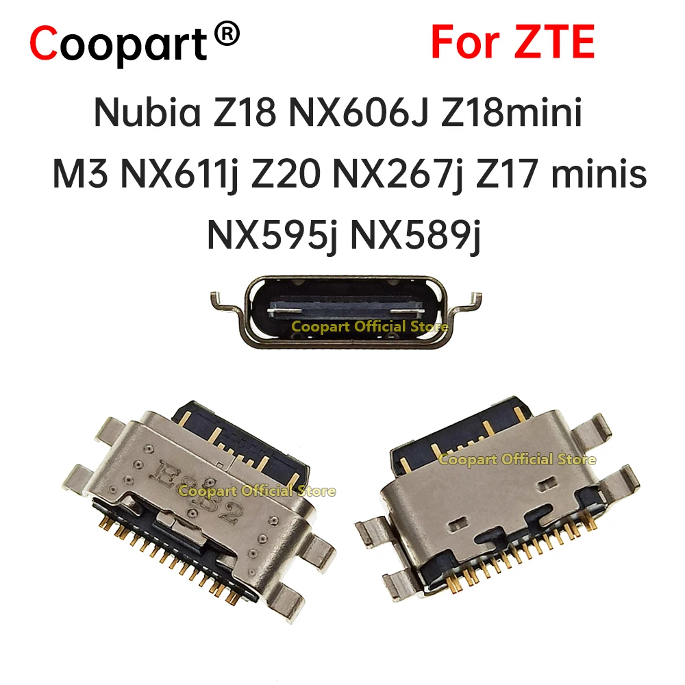 

2pcs New Typec USB Charging Port Dock Connector for ZTE Nubia Z18 NX606J z18mini m3 nx611j Z20 nx267j Z17 minis nx595j nx589j