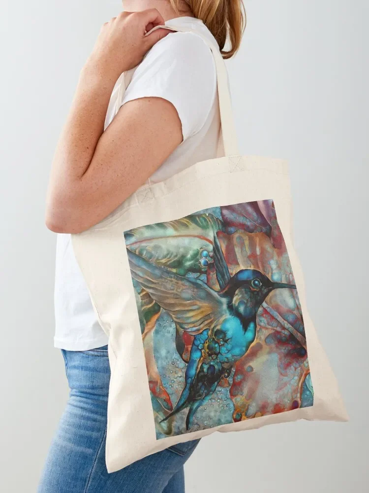 Colibri des vignes, hummingbird, colibri, lea roche paintings Tote Bag Shopper handbag Custom bag Tote Bag