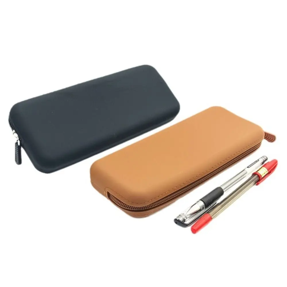 

Morandi Color Silicone Cosmetic Bag Coin Purse Rectangle Multifunction Storage Bag Makeup Brush Holder Large Capacity