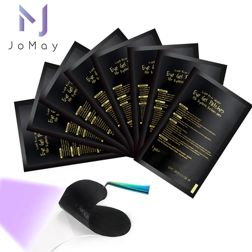 패딩 UV 블랙 패치, 속눈썹 익스텐션, 아이 젤 패치, 하이드로겔 패치, 속눈썹 메이크업 스티커, 50 쌍 