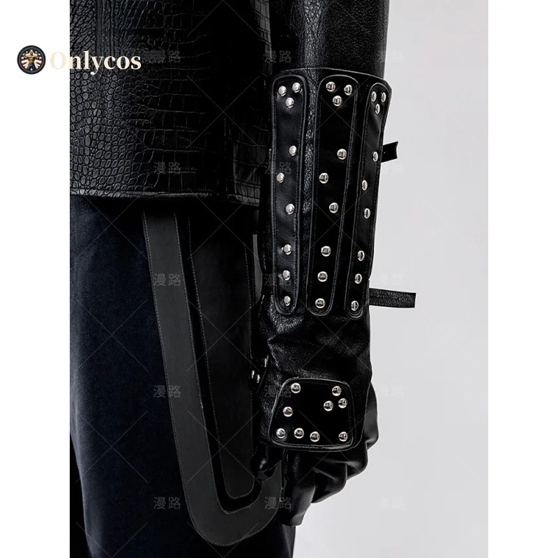 جيرالت ويتشر 5 أزياء تنكرية للهالوين للرجال زي خيالي معطف جلدي دعائم أحذية قفازات مجموعة إكسسوارات Onlycos