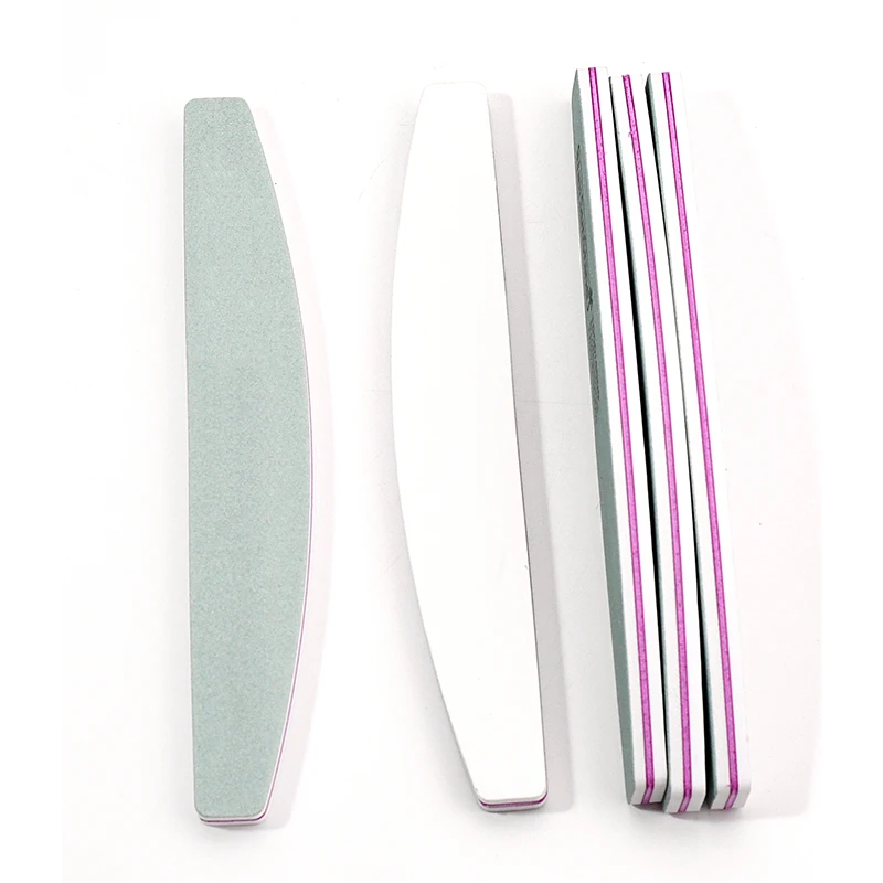 2/5Pcs Polieren Schleif Dateien Block Professionelle Crescent Polieren Block 2-Seiten Langlebige Schleif Pediküre Maniküre Polierer
