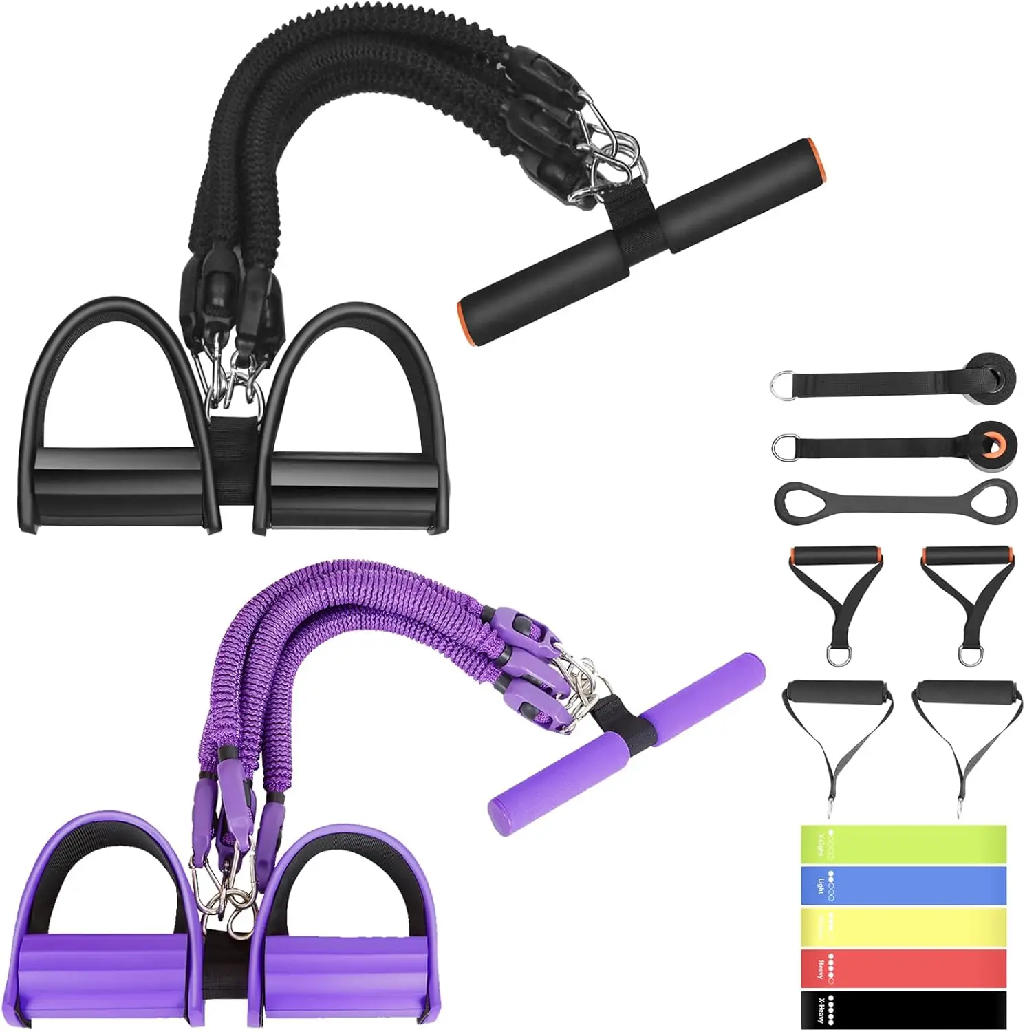 

Регулируемые эспандеры с ручками и педалями для домашних тренировок, физиотерапии, силовых упражнений