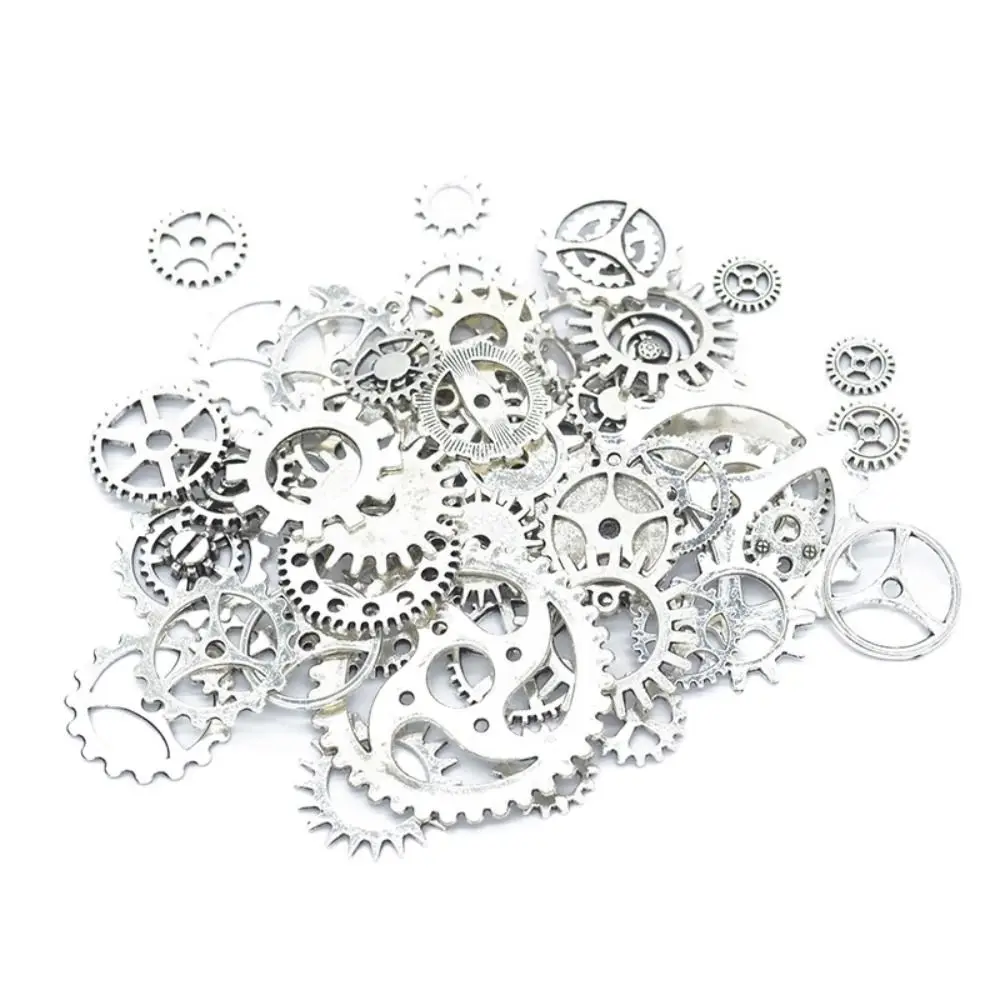 Alloy Steam Gear Pendant 10 Color Mixed Geometric DIY Jewerly Accessories Earrings Necklace Gear Decoration Accessories DIY