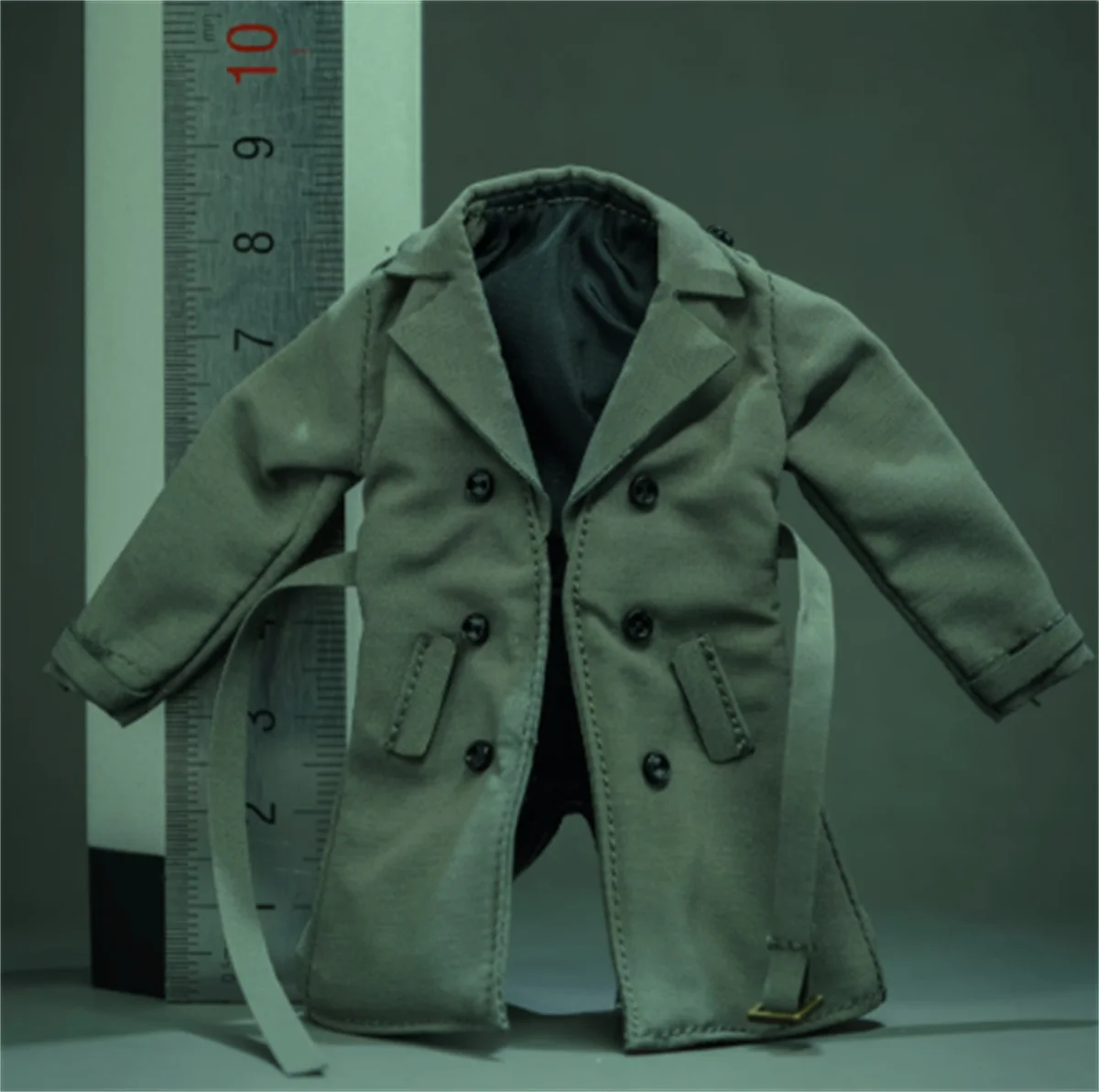 معطف طويل من المطر مصدات الرياح بمقياس 1/12 ملابس رجالية عصرية لشخصية جندي ذكر مقاس 6 بوصات