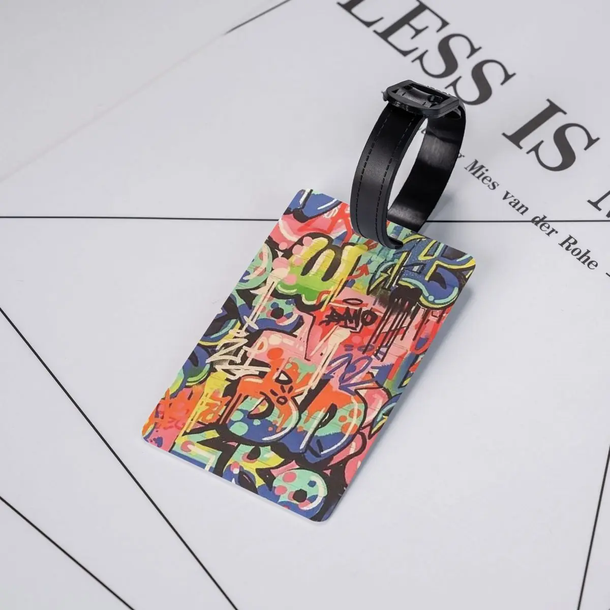 Urban Pattern Hip Hop Graffiti Street Art Luggage Tags Suitcase Accessories Travel Baggage Boarding Tag Label Holder ID Name