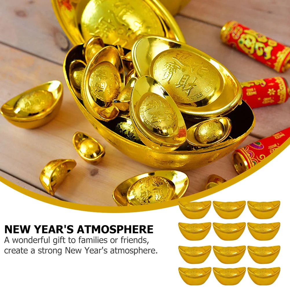

Ingot Decoration Ornament Artificial Gold Sports Shoes Golden Plastic Office