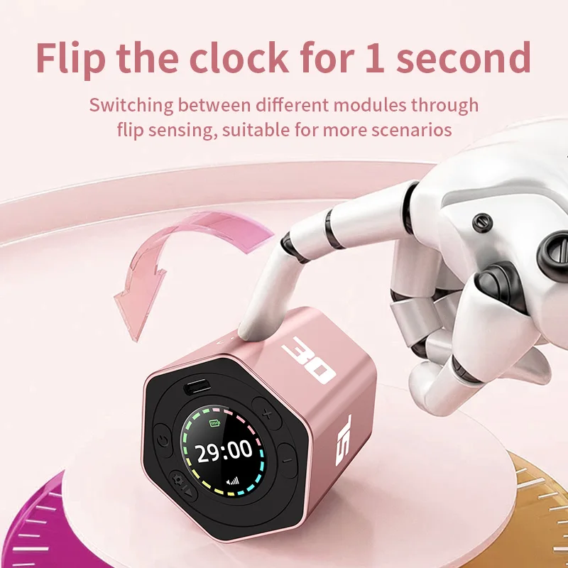 Desktop Clock Timer Countdown Technology Wind Mech Wind Desktop Ornament