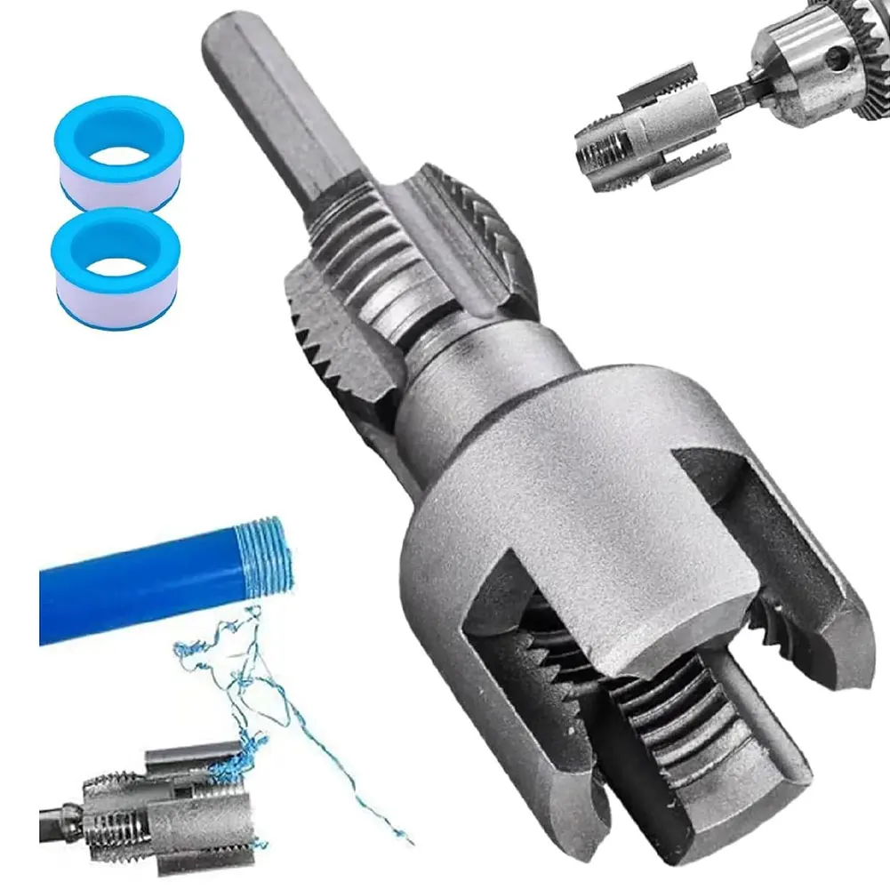 Strumento per infilare tubi interni ed esterni integrato Strumento per infilare tubi Strumento idraulico Strumento per filettatura tubi per trapano elettrico