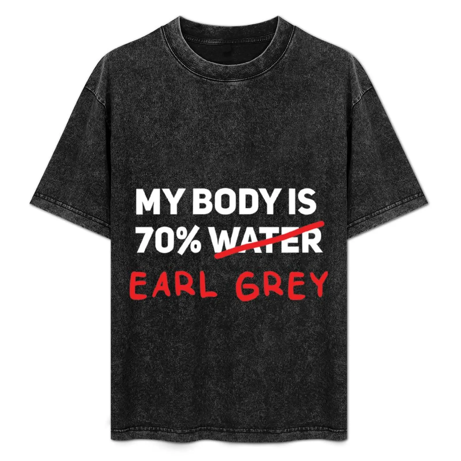 Earl Grey T-Shirt für den Alltag, Basic-Kurzarm-Oberteil